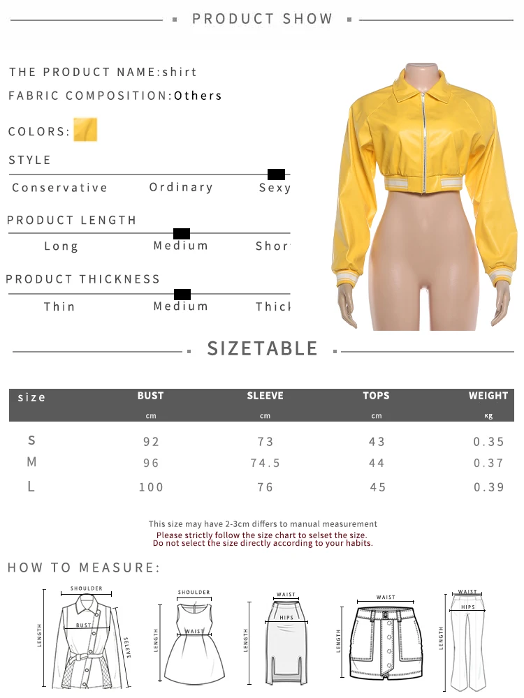 Kliou PU-Lederjacke für Damen, Herbsttrend, Reißverschluss-Cardigan, lange Ärmel, Buchstabendruck, bauchfrei, angesagter High-Street-Stil. – Detail 1