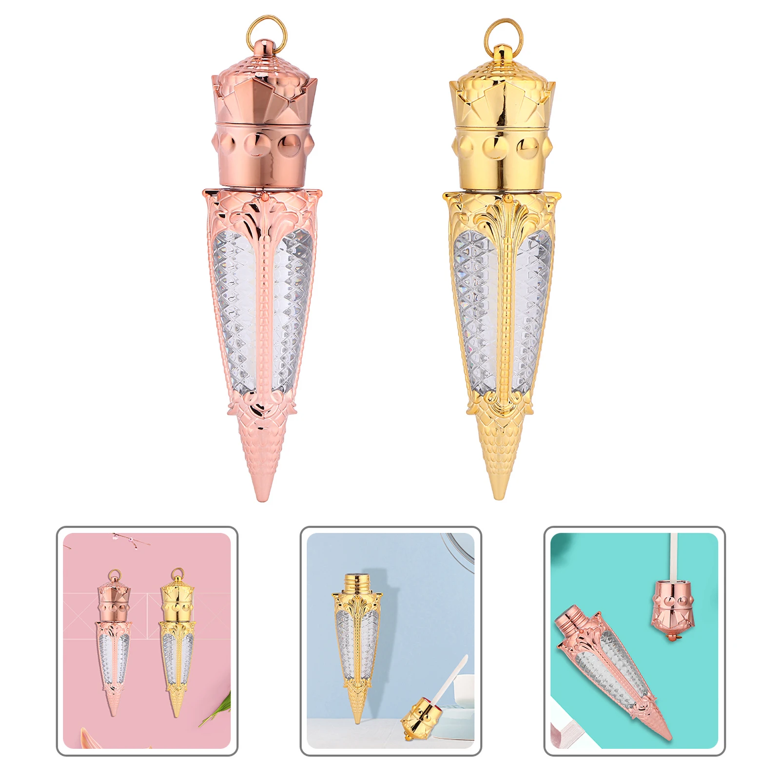 

10Pcs Refillable Lip Gloss Tubes Radish Style Empty Containers for Beginners to Practice and Daily Use Empty Lip Gloss Tube