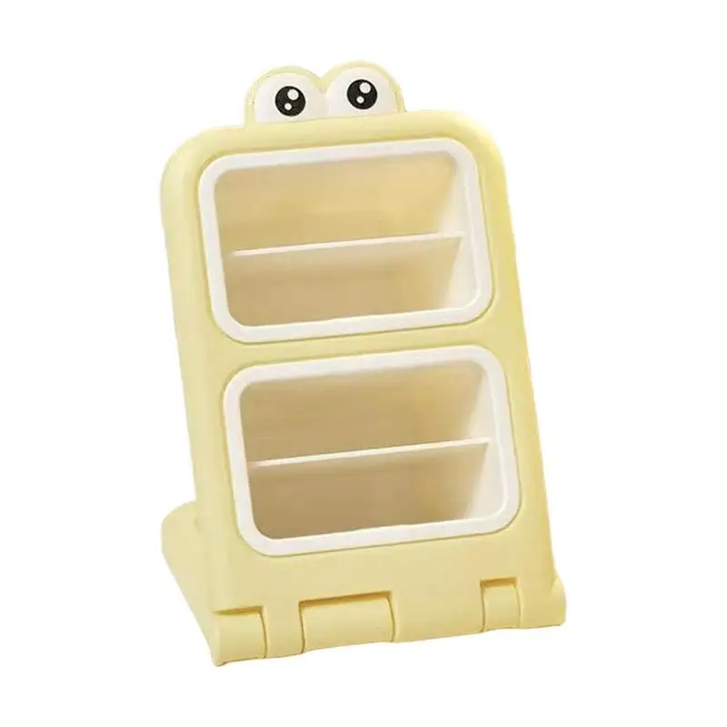 

Desktop Pen Holder Cartoon Desktop Pencil Holder Stationery Rack Slanted Marker Storage Box For Girl Student School Classroom