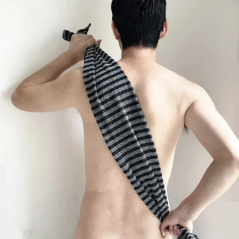 Nylon Exfoliating Back Rubbing Wash Cloth Body Scrub Towel Shower Sponge Bath Washcloth for Deep Skin Cleans Bathroom Cleaning