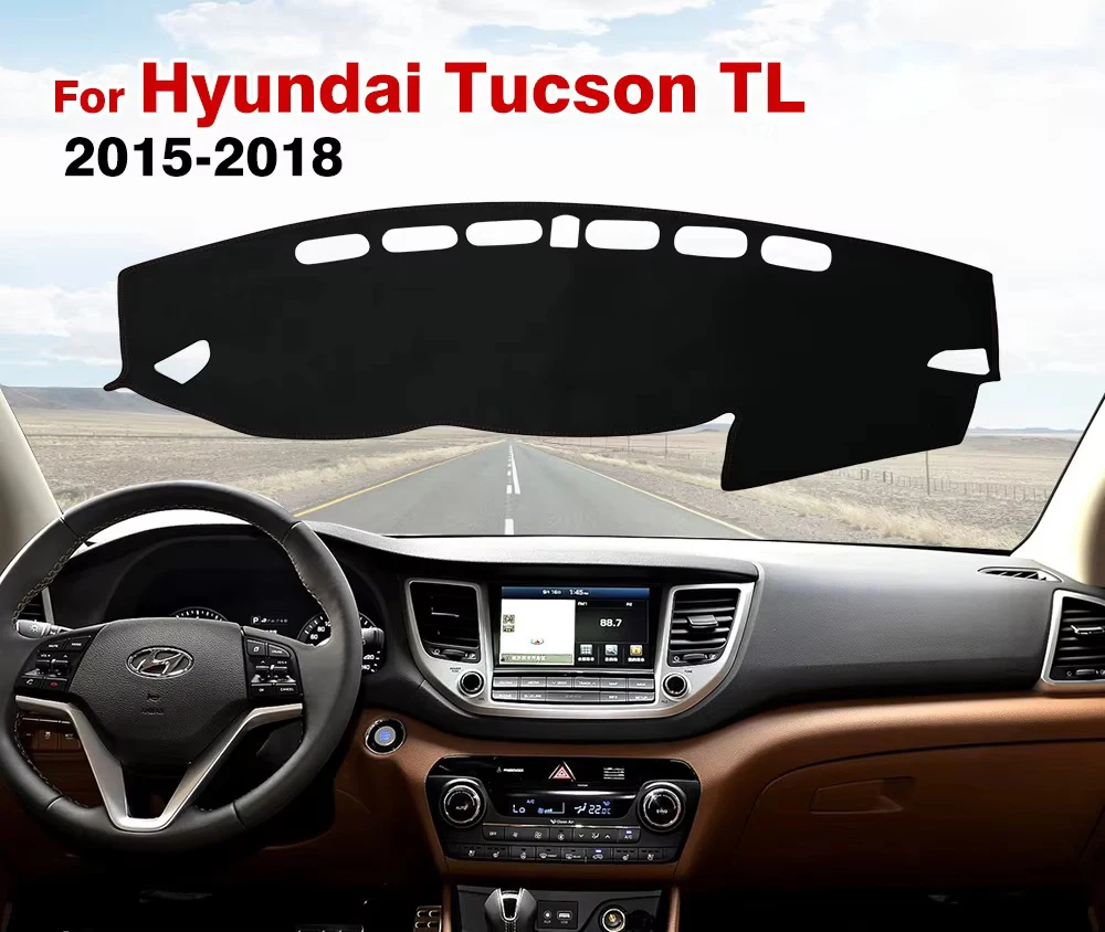 For Hyundai Tucson TL  2015 2016 2017 2018 Dash Mat Sun Shade Anti-UV Carpets Car Accessories Car Dashboard Cover