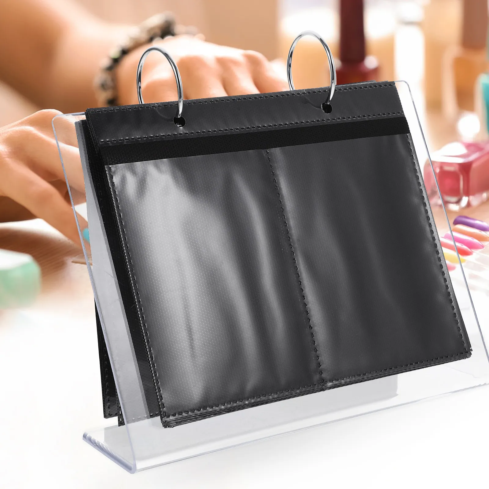 

Альбом для хранения наклеек, пустой, прозрачный, для демонстрации и организации хранения наклеек, маникюрных стикеров, наклеек для ногтей