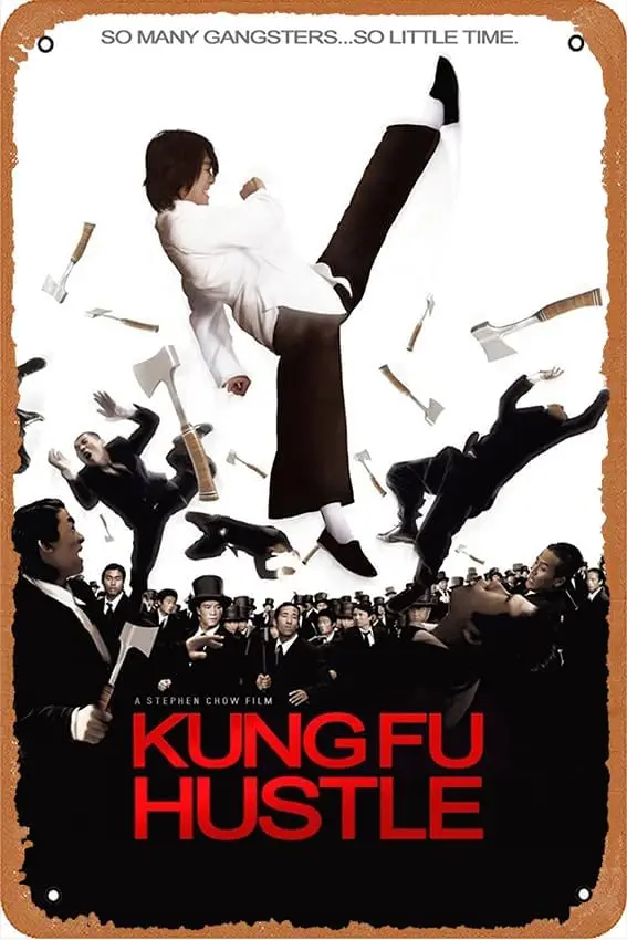 Плакат кино кунг-фу, жестяной плакат на стену, декоративные металлические знаки для гостиной, офиса, колледжа, детской комнаты, игры