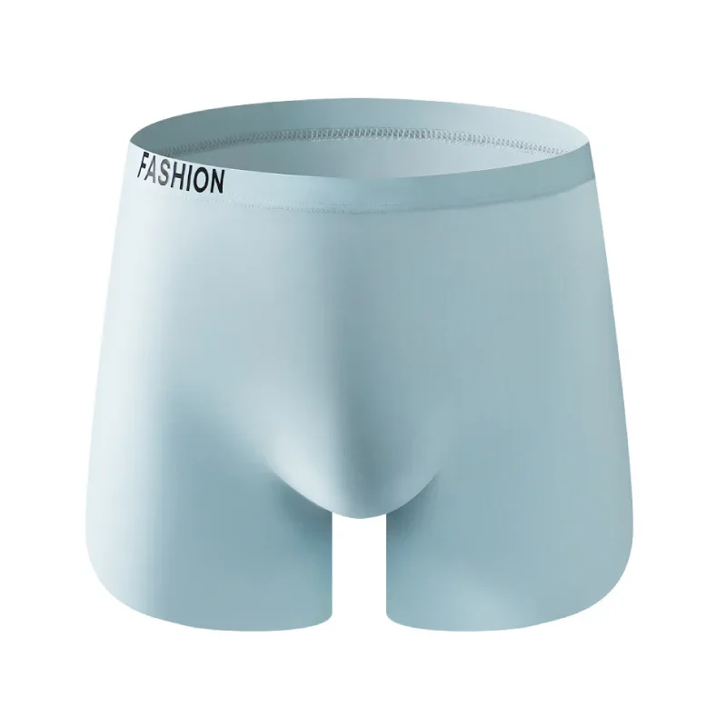 

Men's Smooth Boxer Briefs Sexy Ice Silk Underwear Breathable Soft Boxers Shorts with Ball Pouch Comfortable Aro Pants