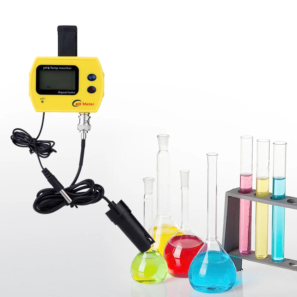 High Precise Online pH Meter for Aquarium Acidimeter Water Quality Analyzer pH & TEMP Meter Measure Drinking Solution