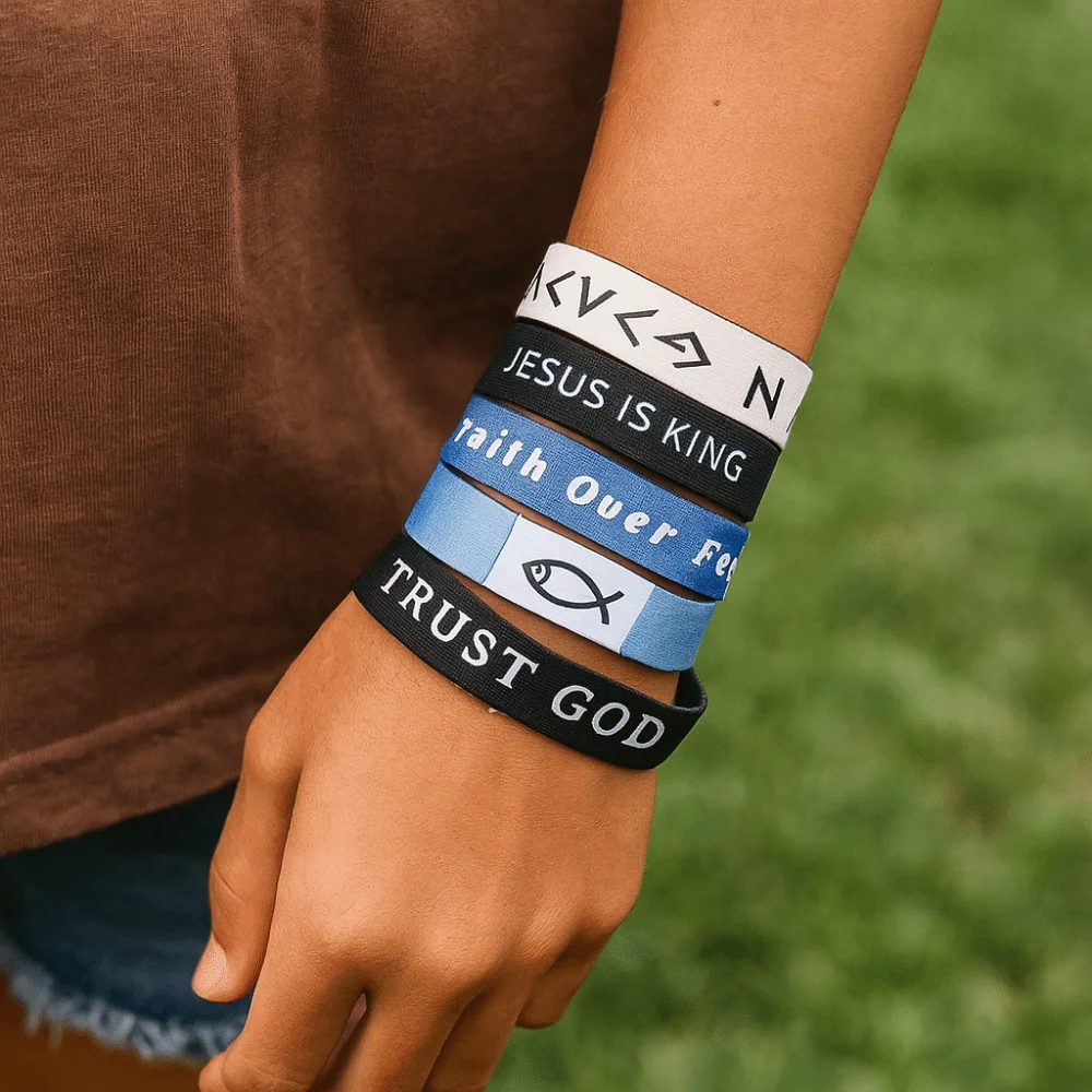

Creative Waterproof Bible NFC Bracelet Adjustable Elastic Bible Verse Bracelets Smart Sensor NFC Bracelets Gifts For Women Men