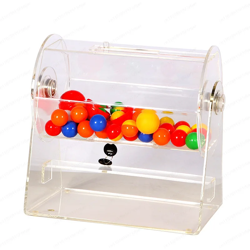 Transparent acrylic lottery box, lottery Box, large lottery props, transparent.