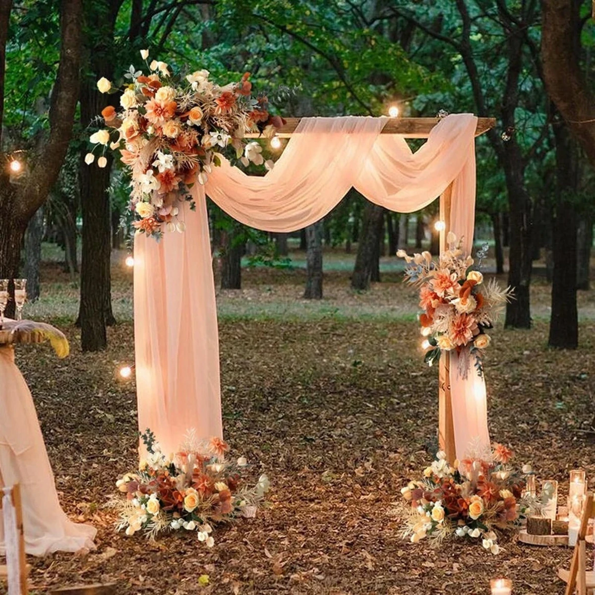 Wedding Decoration Organza Sheer Crystal Tulle Roll Fabric For Birthday Party Wedding Arch Backdrop Decor Chair Sashes Yarn