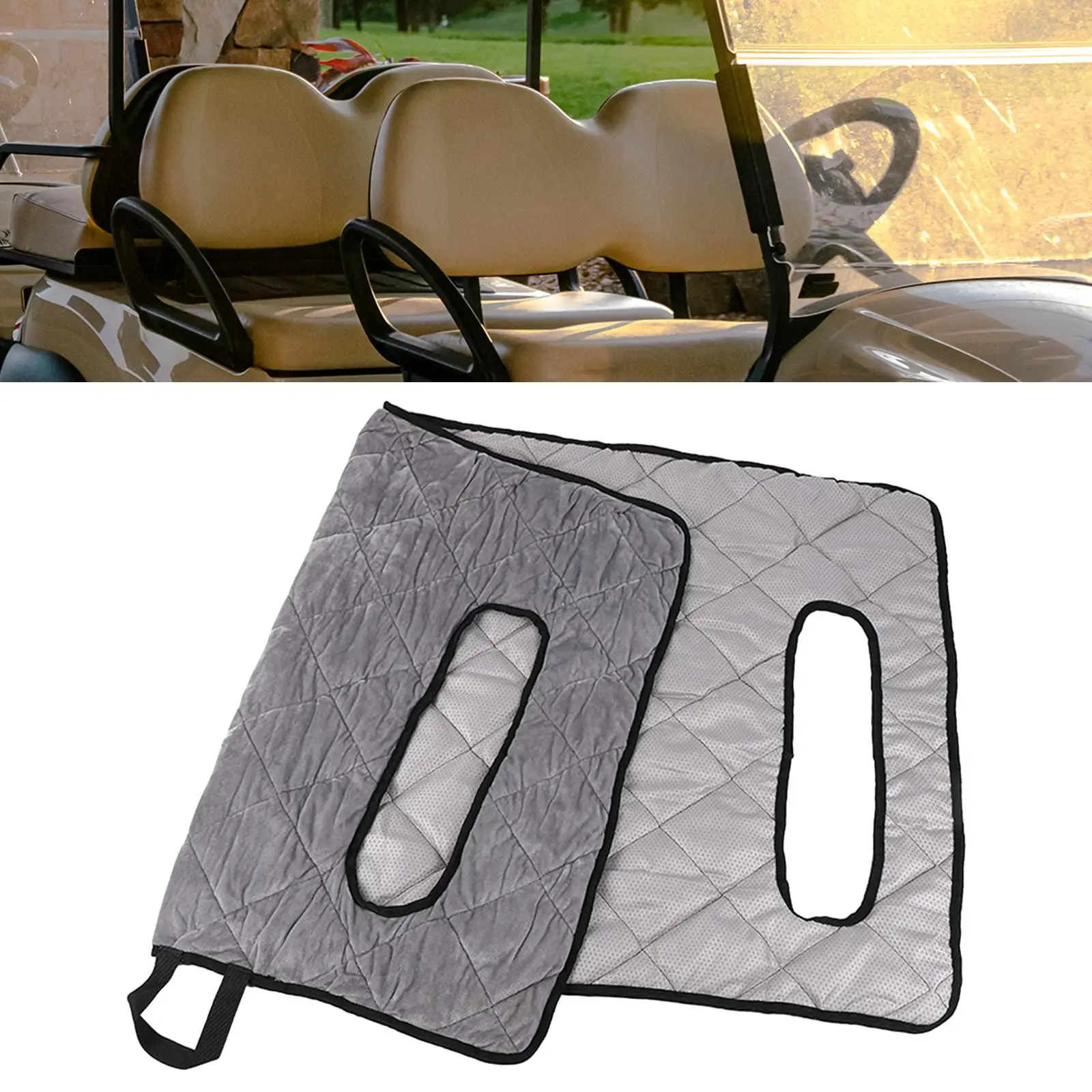 Golf Cart Seat Cover Blanket Practical Easy to Clean for Most 2 Person Seats Club Car Adult Protective Cover for Travel Outdoor