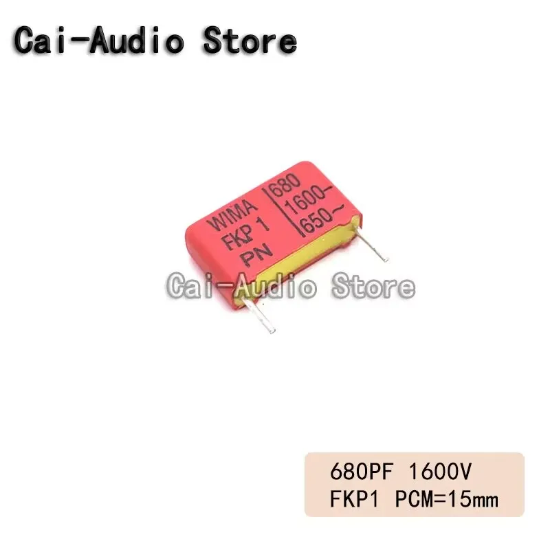 2PCS/5PCS/10PCS/Lot Brand NEW Germany WIMA FKP1 1600V 680PF 1600V681 Film Capacitor 1600v680pf 681 Pitch 15mm 10% FKP1T006804B00
