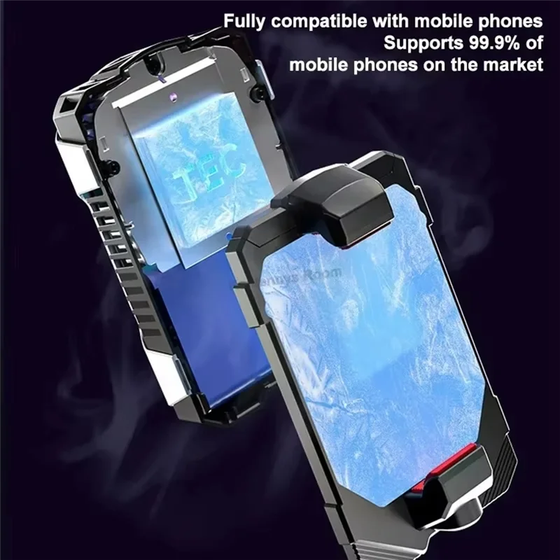 X136 Mobile Game Cooler Semiconductor Cooling Radiator Built-In 2500Mah Battery Digital Display 3 Gears Adjustable Cell Phone
