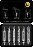 SenNan 6pcs Damaged Screw Extractor Drill Bit Extractor Drill Set Broken Speed Out Bolt Extractor Bolt Stud Remover Tool