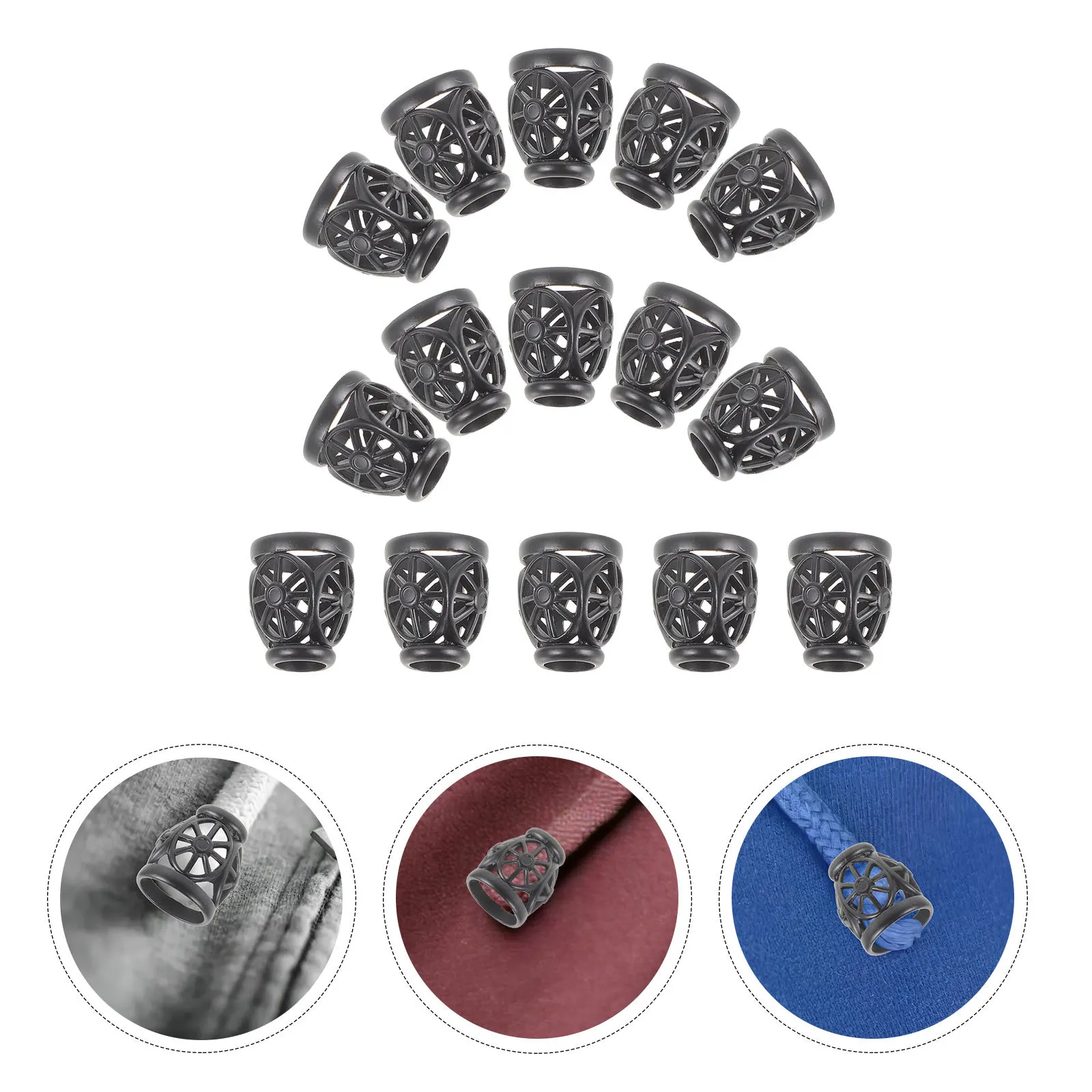 

20Pcs Multi-Functional Cord Locks Alloy Rope Stoppers Clothing Accessory for Backpack Sweater Hat Coat DIY Rope Ends