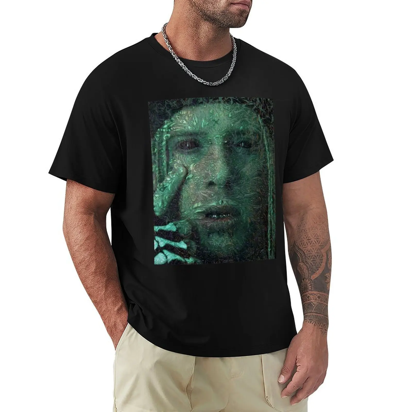 

Tom MacDonald Psychedelic Art Tribute - Green Classic . T-Shirt Breathable Basic Cotton T-Shirt