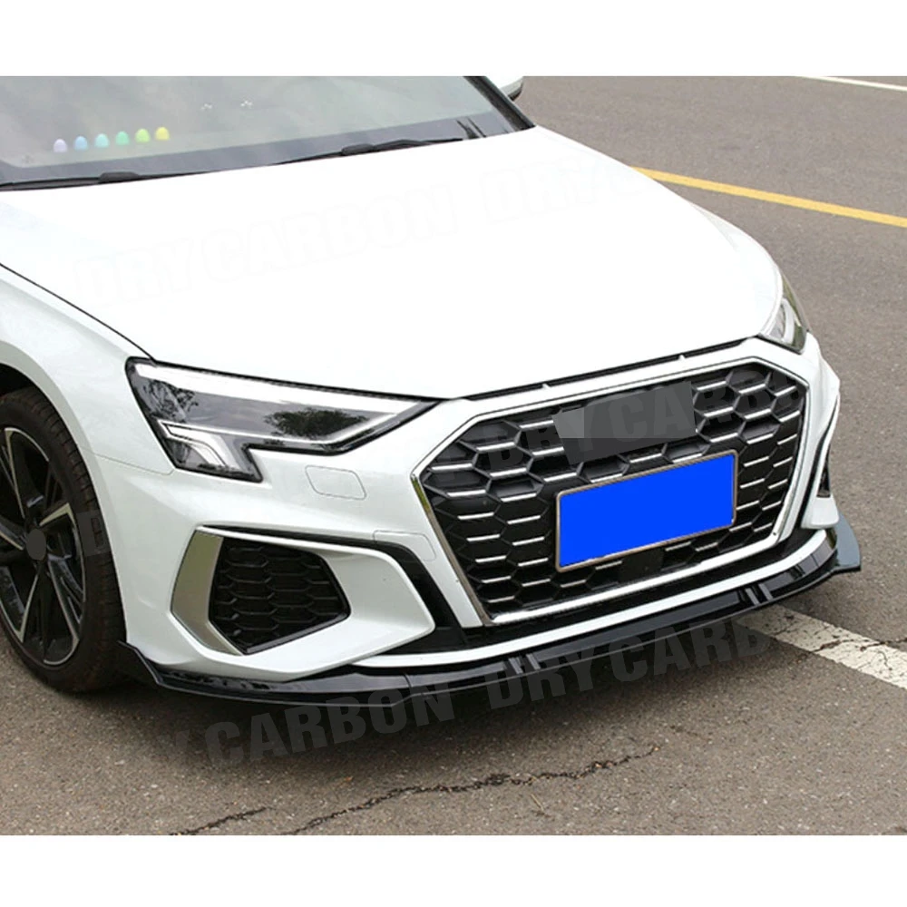 Car Bumper Body Kits Accessories for Audi A3 Sline Sport 2021+ Front Bumper Lip Spoiler Chin Guard