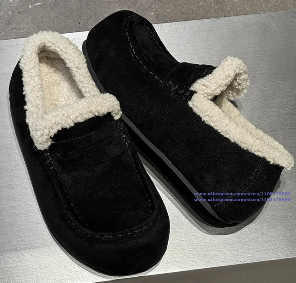 Mocasines bajos sin cordones, Botas de nieve de invierno para hombre, zapatos antideslizantes novedosos de diseñador hechos a mano a la moda para hombre, novedad en Botas para hombre