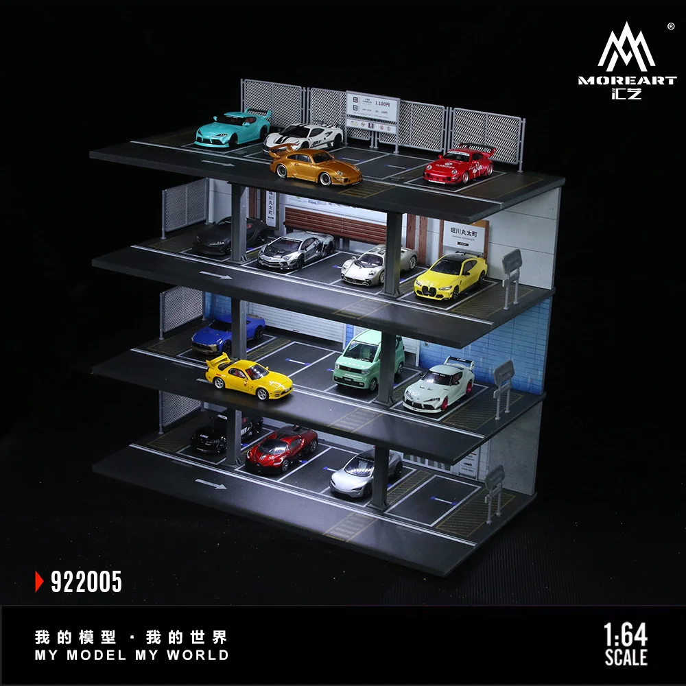 TimeMicro&MoreArt 1:64 Japanese Three-Storey Parking Building Garage Storage Display Scene - Stock - Fast Delivery