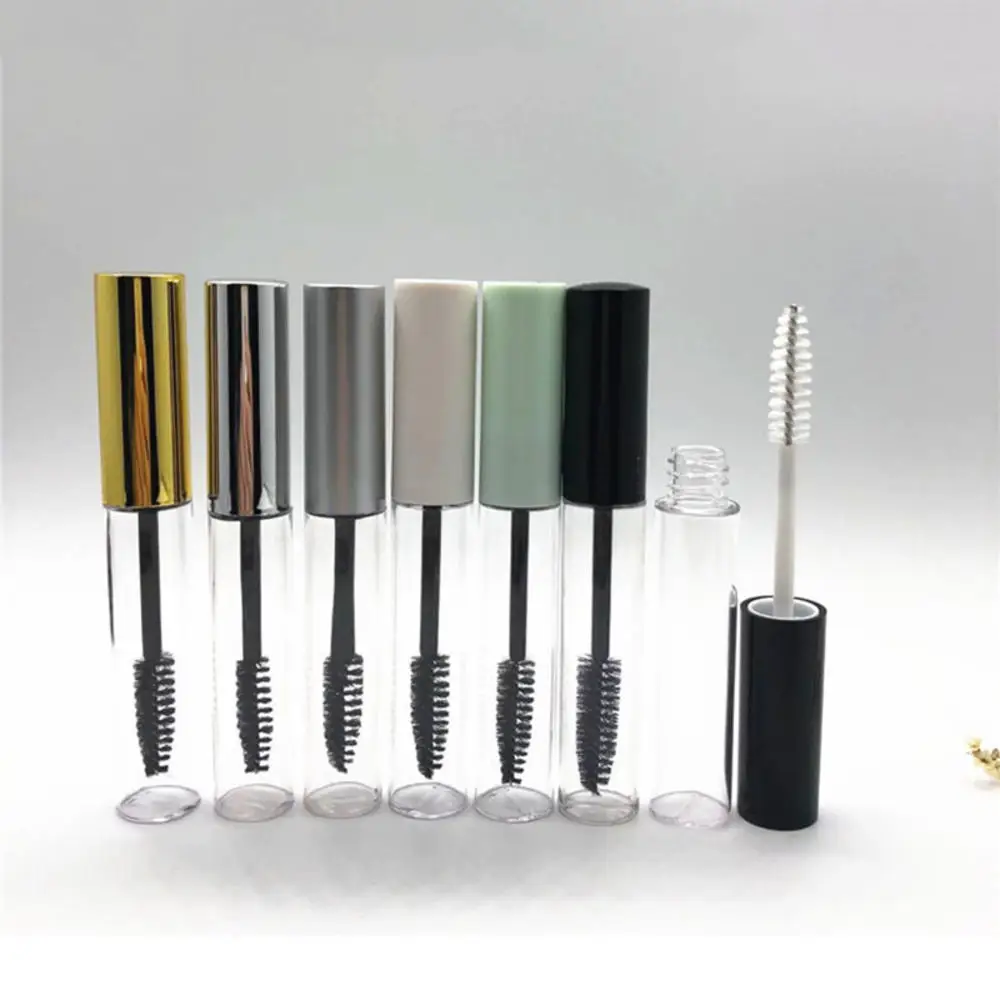 10ml Empty Mascara Tube Eyelash Vial Liquid Bottle Container With 9 Colours Cap Refillable Bottles Makeup Accessories