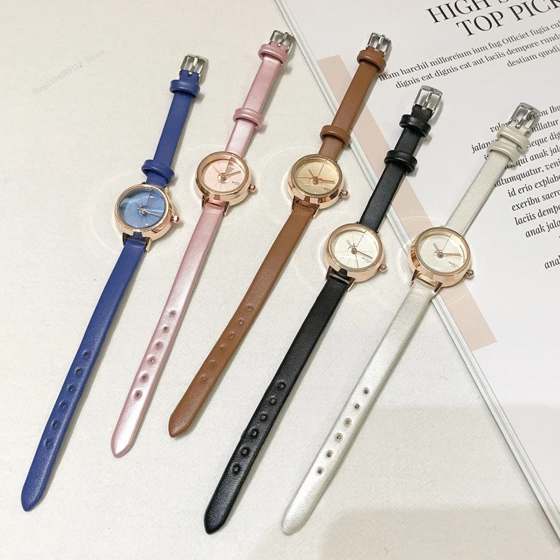 New Fashion Students Women's Watch Women's Simple Small Retro Leather Small Round Dial High Quality Quartz Wristwatches Relojes - Image 6