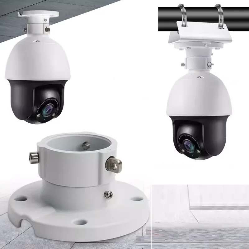 Wall, Rod, Pole Holding Bracket, Universal Speed Dome PTZ Cameras Mount Bracket, In-ceiling Pendent Ceiling Mounting Alloy+Steel