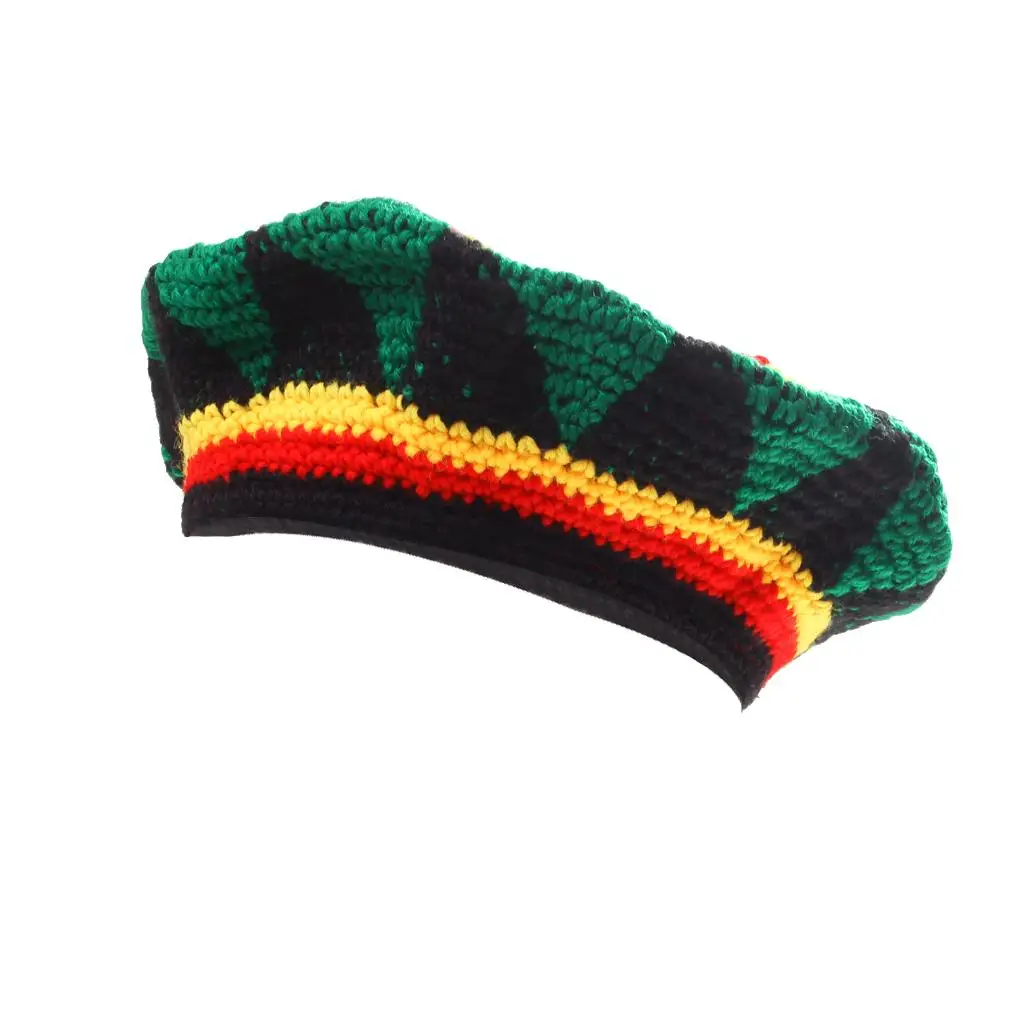 Multicolor Acrílico Jamaica Rasta DreadLock Raíces Tam Hat Rasta Beanie Caps