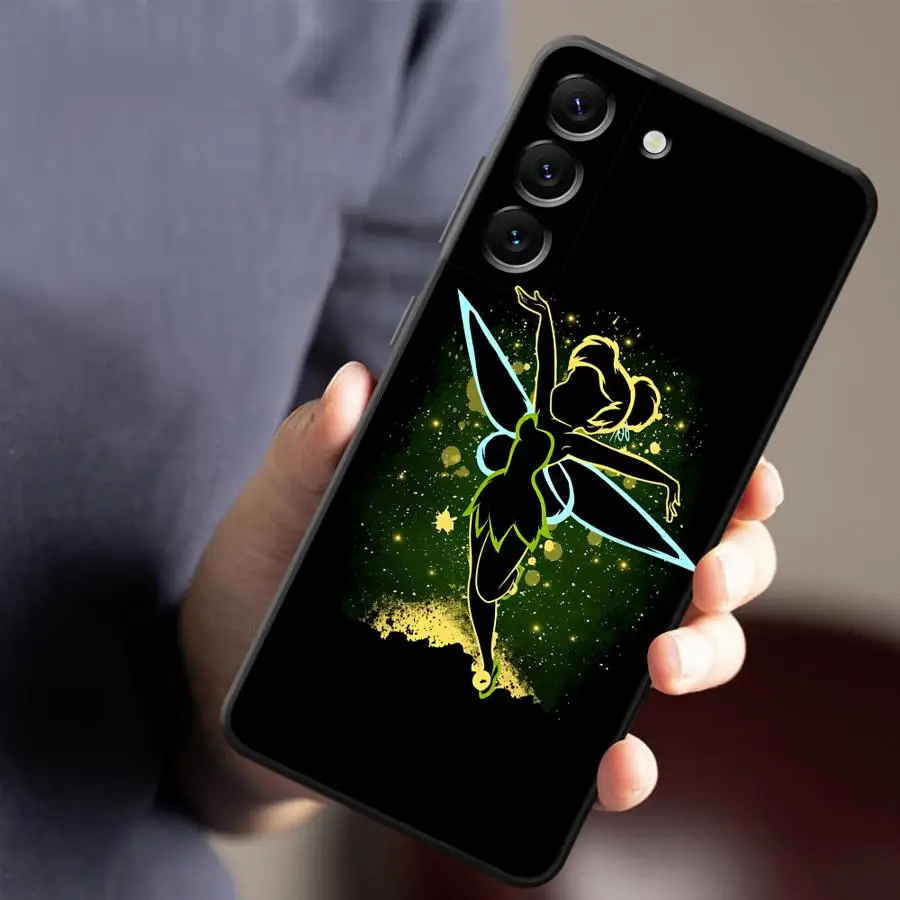 حافظة لهاتف سامسونج جالاكسي A73 A22 A25 A54 A72 A24 A56 A33 A25 A23 A53 A55 A35 A32 غطاء ناعم A26 A36 A34 ديزني تينكر بيل