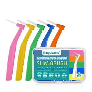 Kingubznis Interdental Zahnkieferorthopädie, Reinigung zwischen Zähnen, Reinigungswerkzeugen, weiche Pinsel mit Staubabdeckung, 20 Prozent 8 Kieferorthopädie der Hauptverkaufsbürste - №3