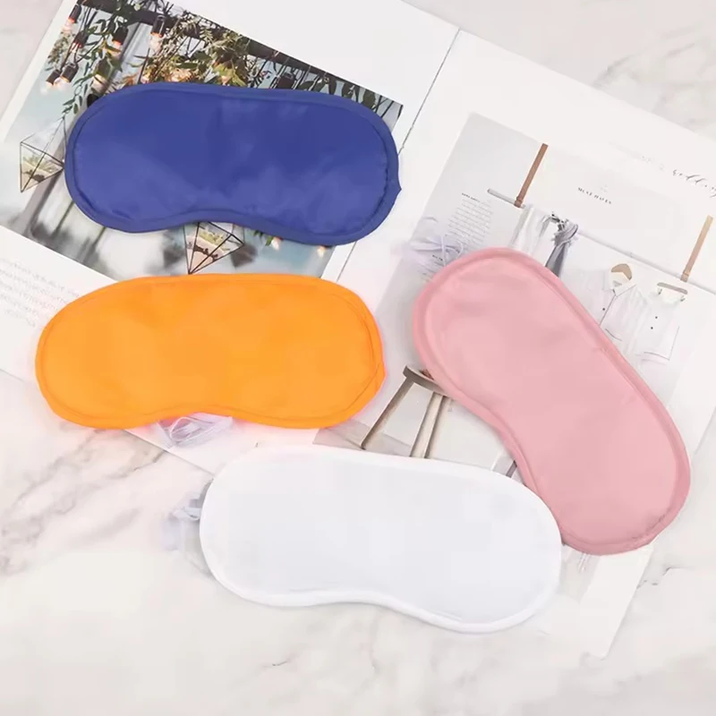 5/10PCS Lightweight Portable Eye Mask Simple Plain Design Mixed Colors Soft Sleep Cover Breathable for Travel Nap Night Rest ZYF