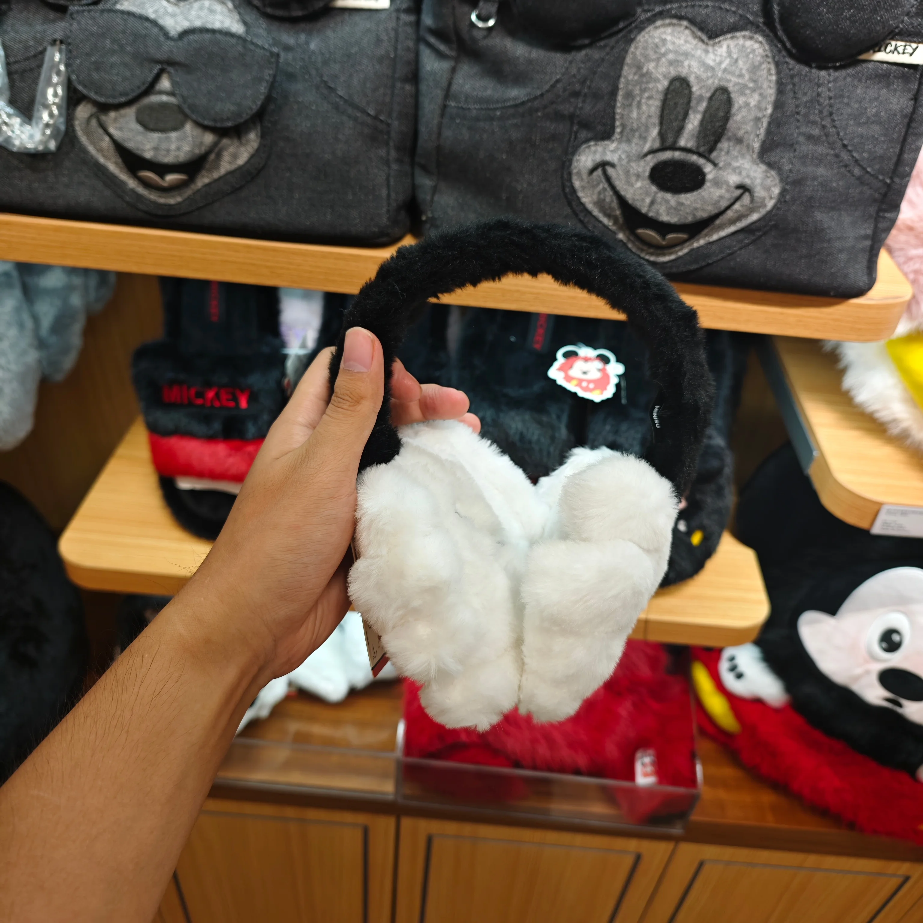 

Disney Explosion Series Mickey Mouse Ear Muffs - Thermal Winter Ear Warmers Adjustable Headband Christmas Gifts