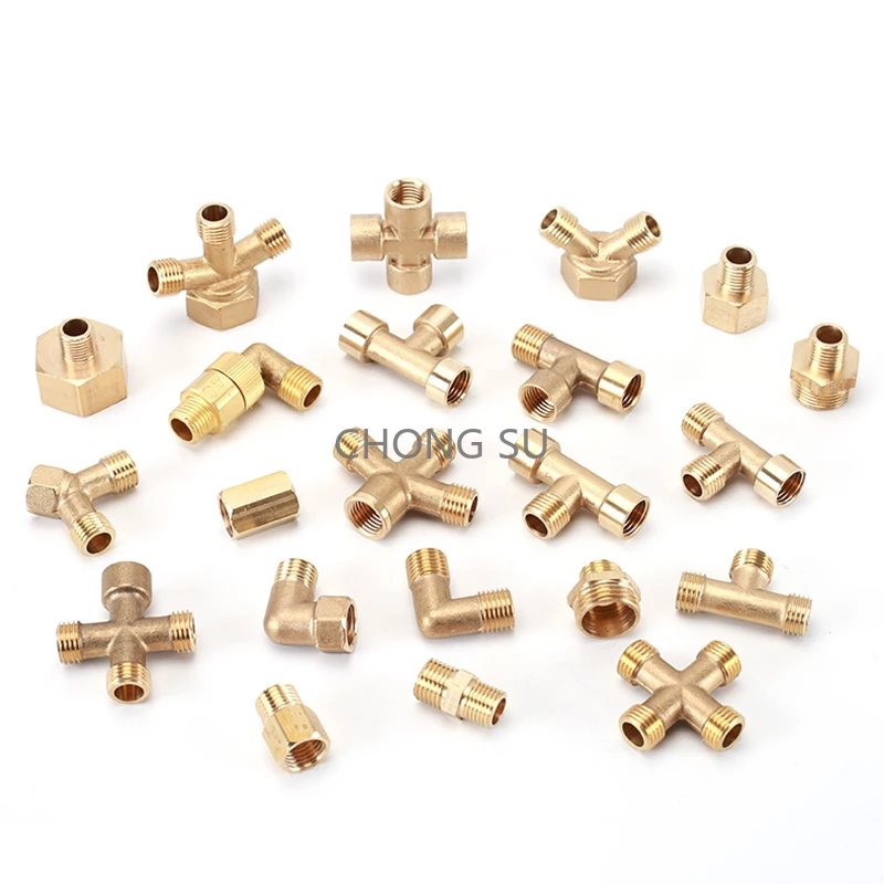 

M14 M22 Brass Connector Reduce Jiont Pipe Fittings Brass Accessiroes Straight Elbow 3-way 4-way Female Male Thread Adapter