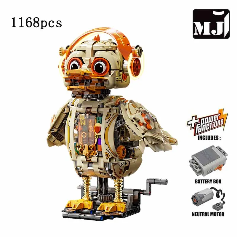 Set de Bloques de Construcción de Pato Mecánico, 1168 Piezas, Modelo de Animal Robótico, Juguete Educativo STEM para Niños, Regalo Tecnológico, Kit de Robot DIY