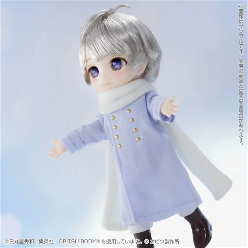 

Genuine 13cm World Star Anime Figure Bjd Doll With Blue Cloths White Scarf Diy Change Clothes Animation Figurine Ornamnet Collec