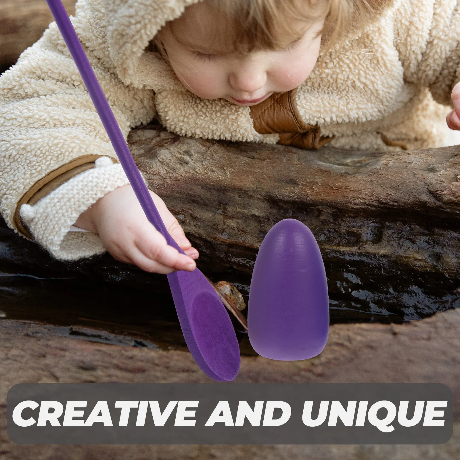 

6 Pcs Wooden Eggs Balancing Game Toy Relay Race Games Spoons Sensory Training Gifts Set Preschool Kids Outdoor Toys Fun