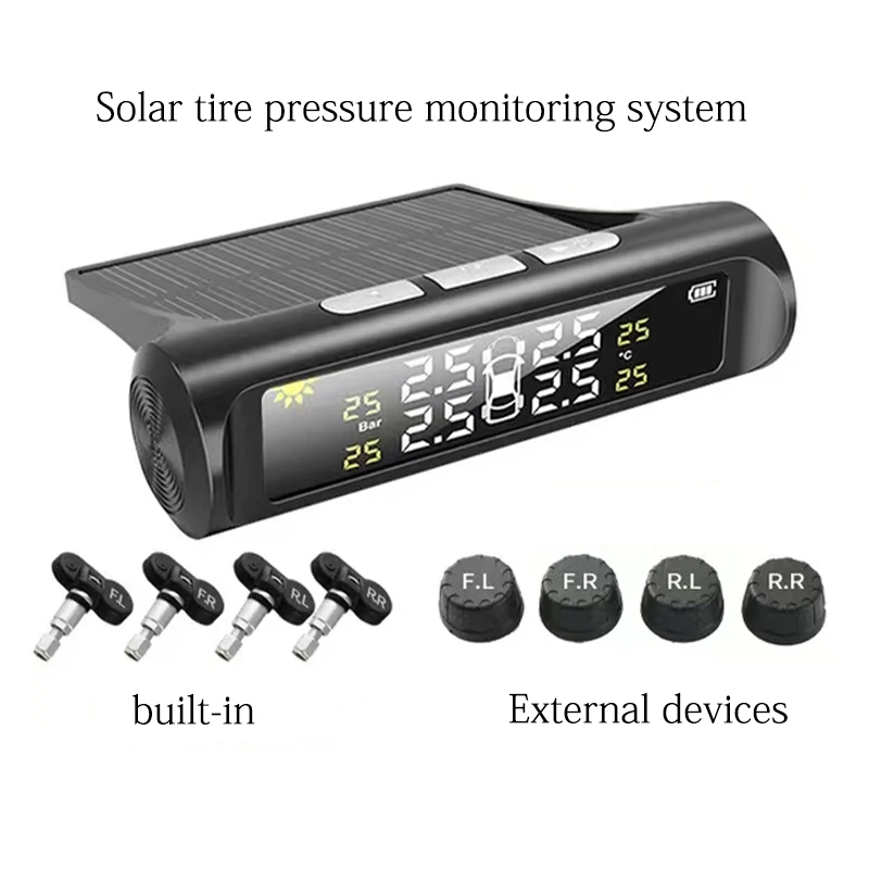 

Автомобильный монитор давления в шинах на солнечной батарее, автомобильная система контроля давления в шинах, устройство оповещения о давлении и температуре в шинах, автомобильные аксессуары