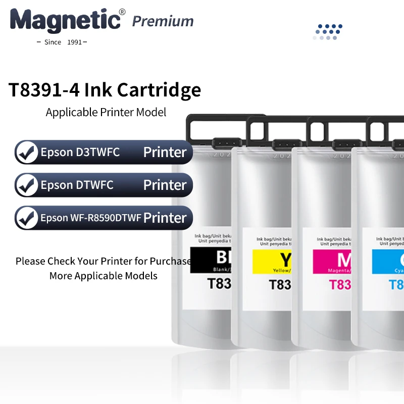 

Для Epson T8391 T8392 T8393 T8394 Совместимый картридж для Epson WF-R8590DTWF D3TWFC DTWFC картридж с чернилами для принтера Сумка с чернилами