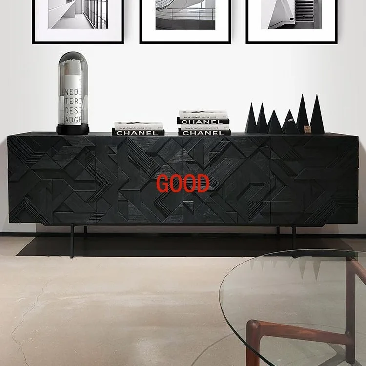 

Sideboard Cabinet Indonesia Imported Carved Solid Wood Teak TV Cabinet