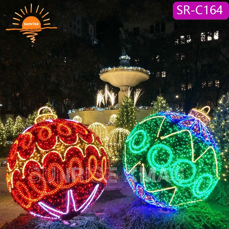 1.5m 5ft 3D Large Giant LED Christmas  Bauble Christmas Outdoor Decoration Light