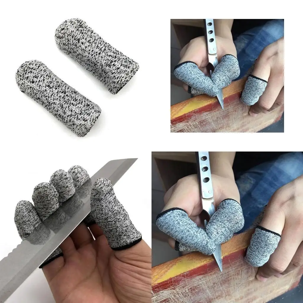 

Y1UD Cut-proof Finger Protector Finger Cots Polyethylene Breathable Finger Sleeves Thumb Protector for Daily Life
