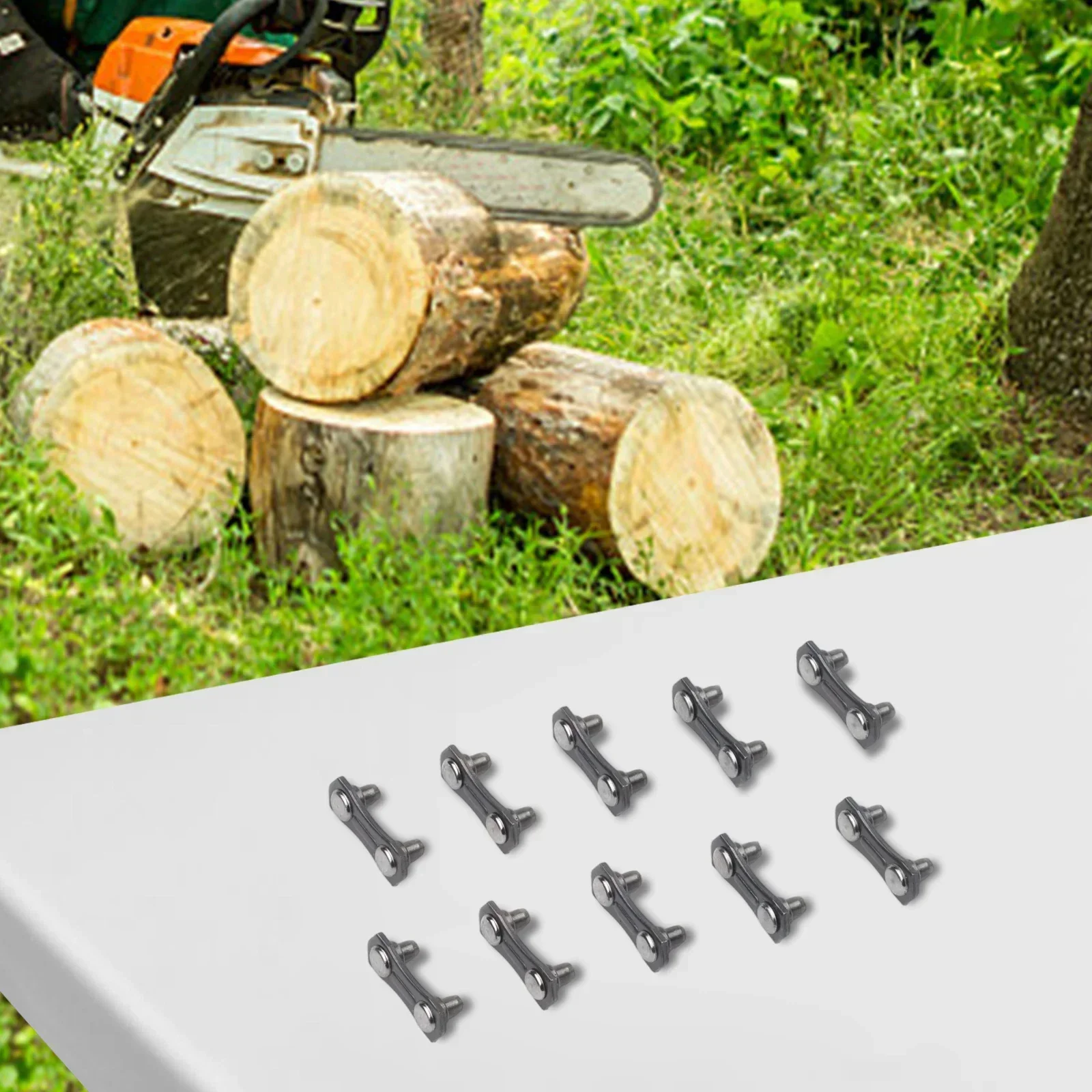 Pack of 10 Chainsaw Chain Links 3/8 050 1.3mm Gauge Suitable for Part No 4277 Chain Saw Chain Fix and Maintenance