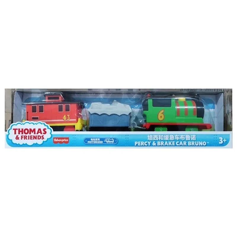 Electric Thomas & Friends PERCY & BRAKE CAR BRUNO train alloy model track toy