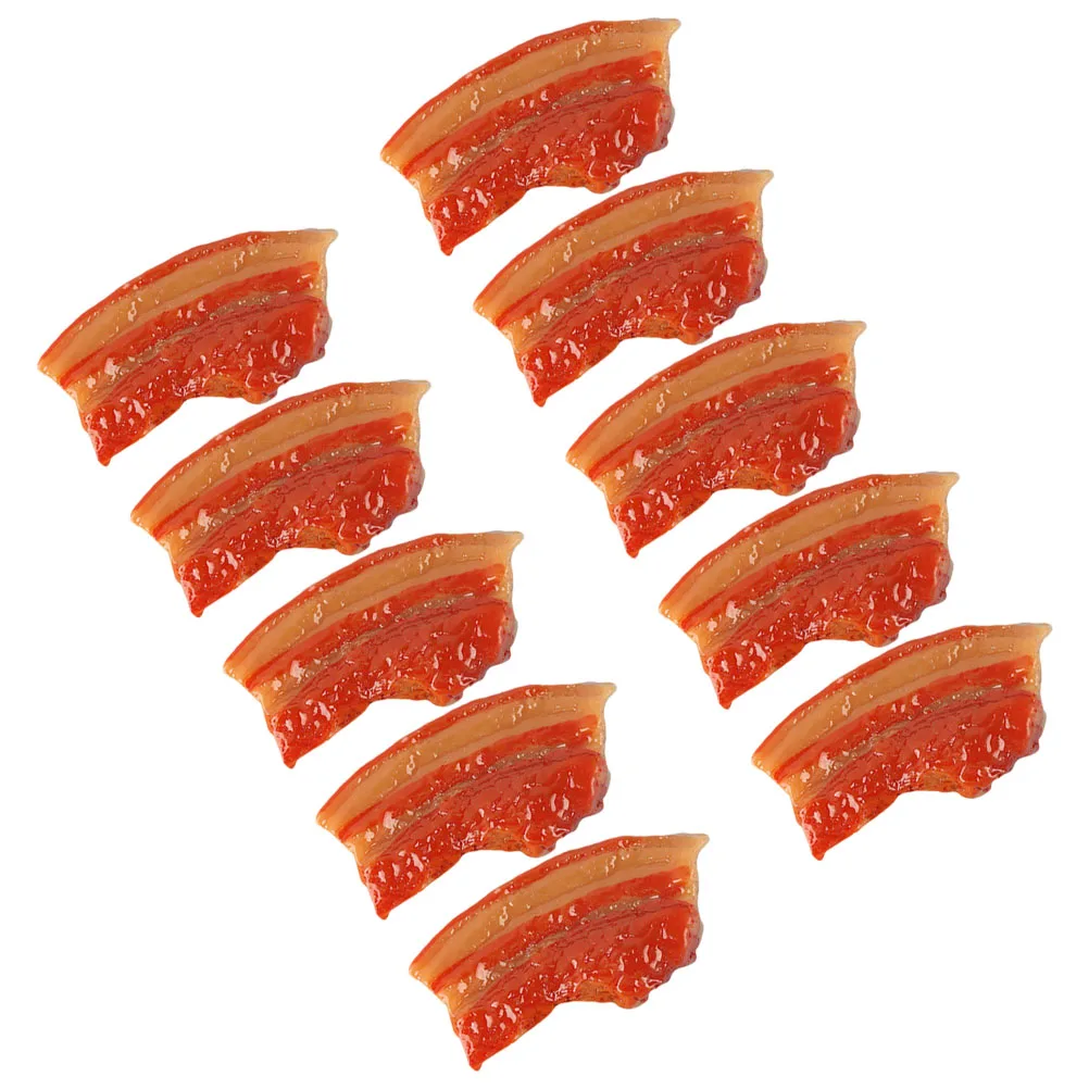 10 stks Simulatie Nep Vlees Decoratie Voor Keuken Restaurant Prop Party Foto Prop Levensechte Voedsel Kunstmatig Vlees