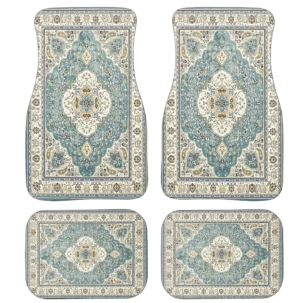 

Набор из 4 элегантных автомобильных ковриков в этническом стиле, защита пола от автомобиля, подходит для General Motors - дизайн украшения автомобиля, подарок