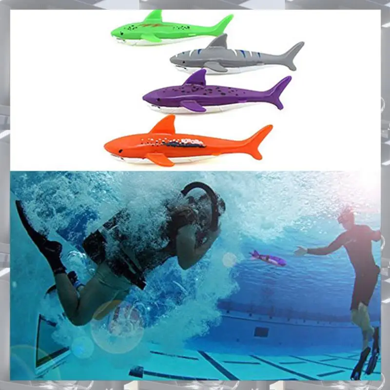 A84F-8 PCS Kinder Schwimmen Hai Form Tauchen Wasser Spiel Spiel Tauchen Pool Glide Shark Werfen Torpedo