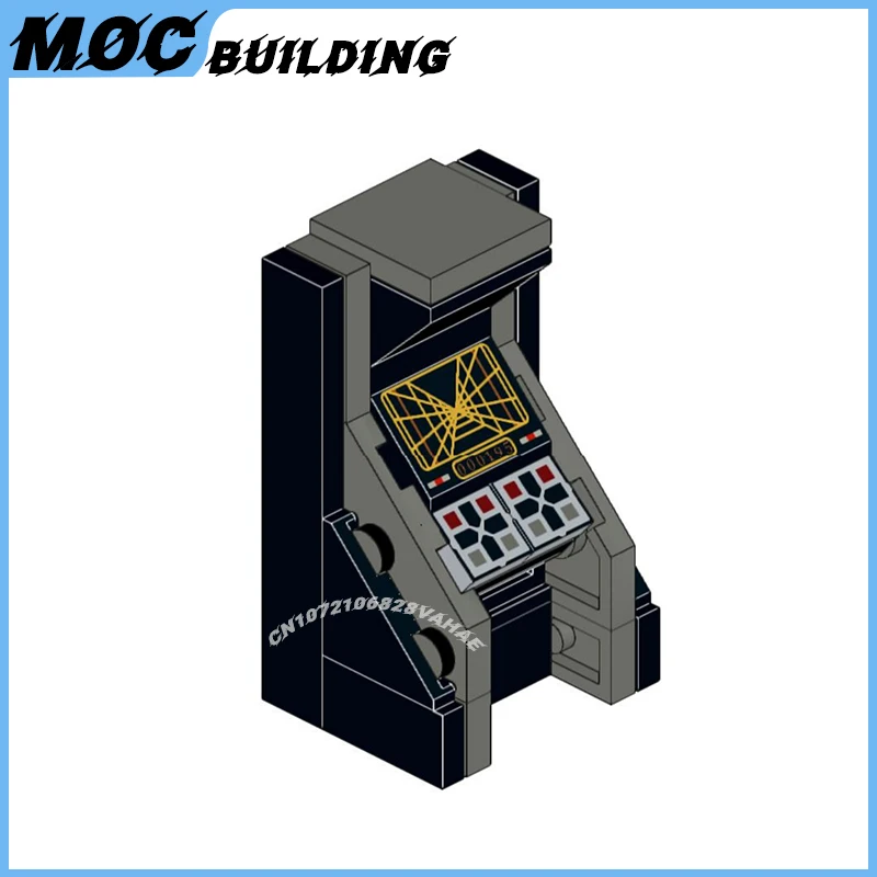 MOC Space Movie Series Scene Arcade Machine Game Model Building Blocks DIY Assembly Bricks Collection Display Toys Creative Gift