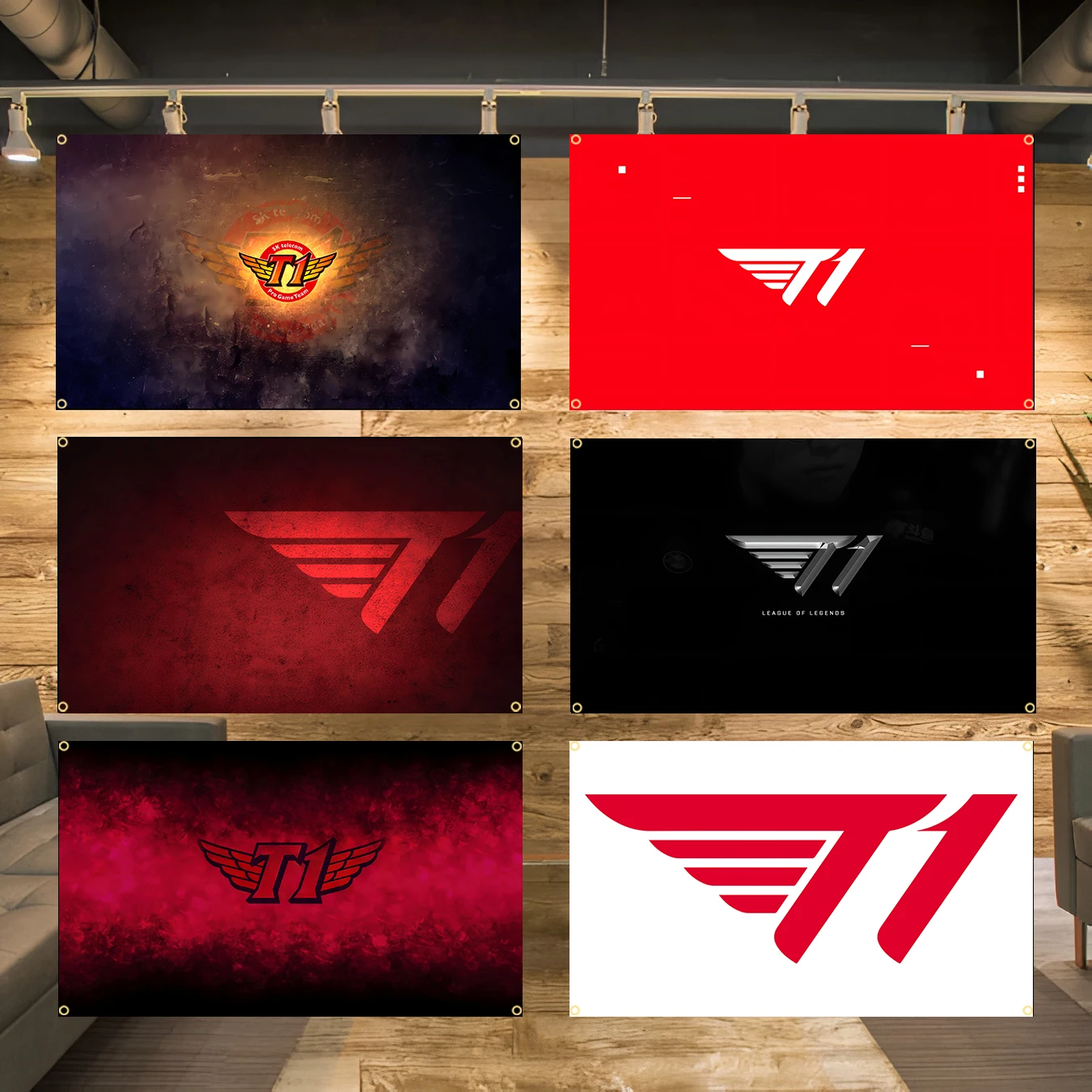 90x150cm 3X5FT SKT T1 Esports LOL Flag Polyester Digital Printing Banner for Garage Wall Art Out Door Decoration