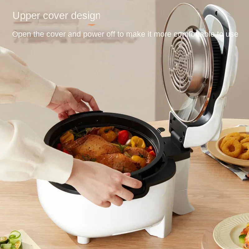 Бытовая фритюрница 5л, визуальная электрическая фритюрница, духовка, фритюрница, полностью автоматическая безмасляная машина для приготовления картофеля фри KZ-J5000A