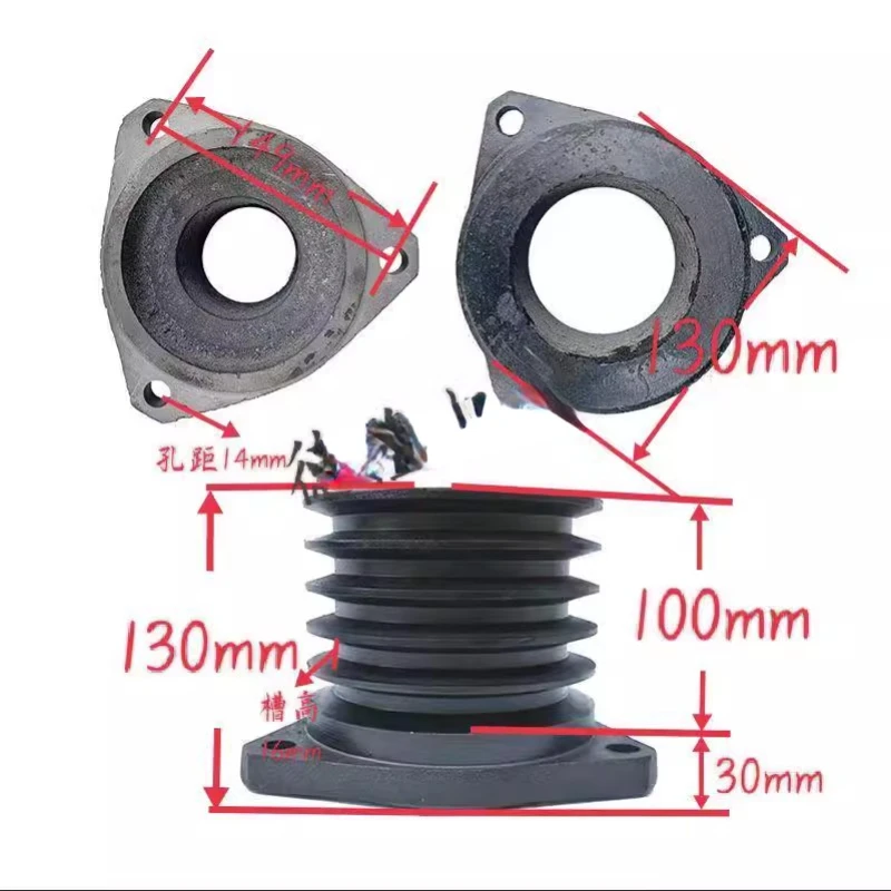 Engine Diesel Engine Pulley Single Cylinder Triangular Pulley B Type Extrusion Machine Cast Iron Extended Five-slo