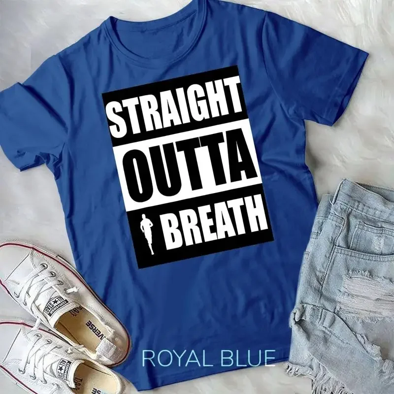 Straight Outta Breath Sports Running Jogging T Shirt Unisex T shirt