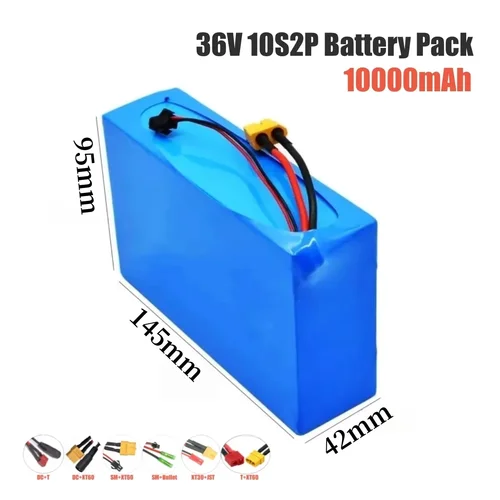 36V 10S2P リチウムバッテリー、BMS 付き 10000mAh、18650 バッテリーパックを内蔵した 42V 電動スクータースケートボードに適しています。