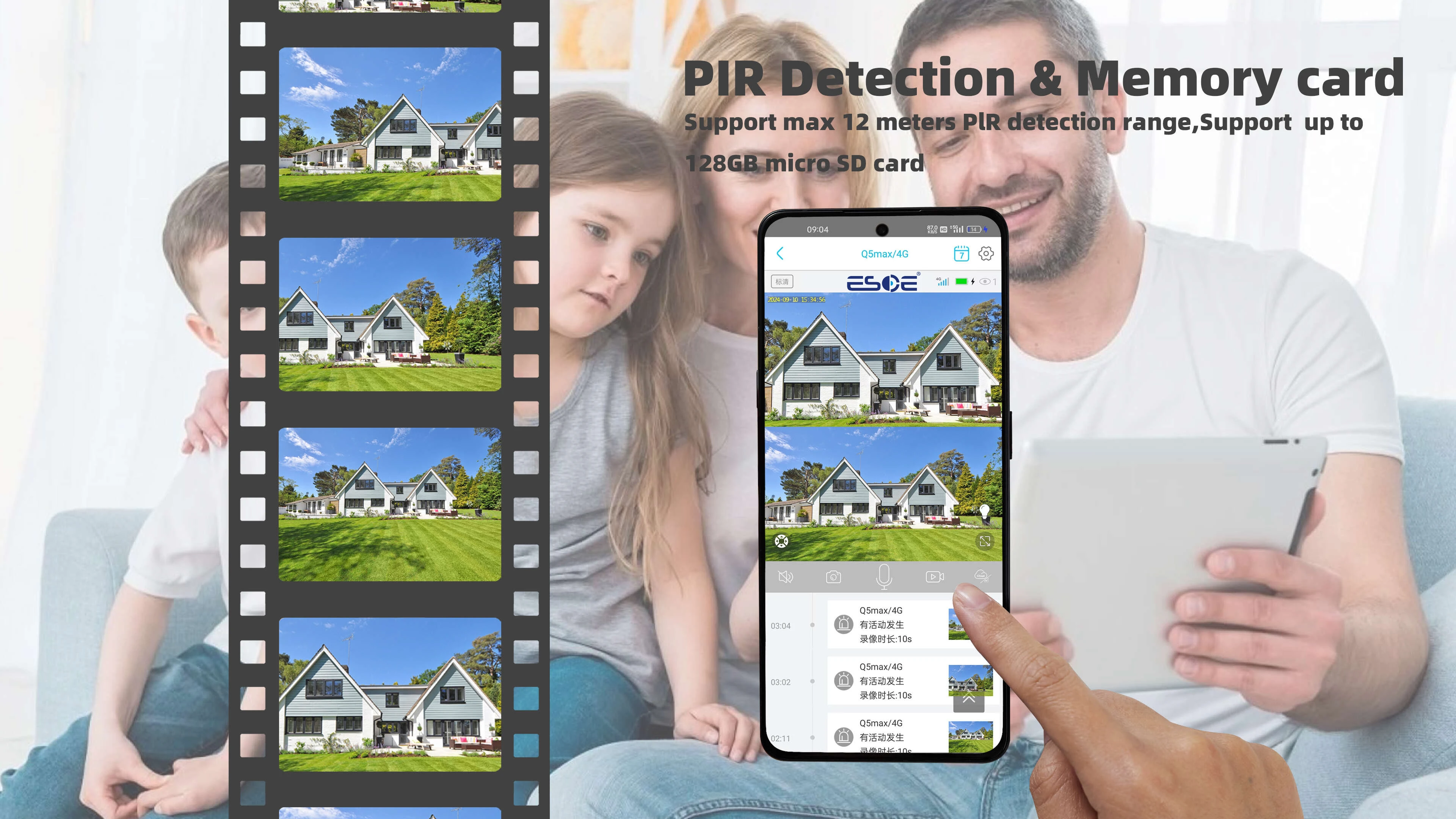 ESOE 3K 4G WiFi 50X Zoom Wireless Outdoor Solar Powered Security Auto Human Track 6MP Dual Lens CCTV 4g Solar Camera For Farm